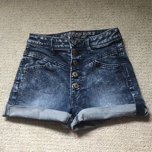 American eagle outfitters high rise jean shorts